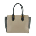 Prada Saffiano Leather Grey/Black Top Handle Tote #5808 by Bolt Boutique