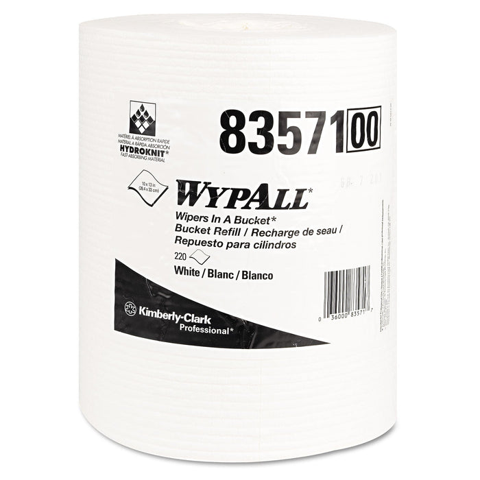 WypAll X70 Wipers in a Bucket Refills, No Bucket, 13 x 10, White, 220/Rolls, 3 Rolls/Carton