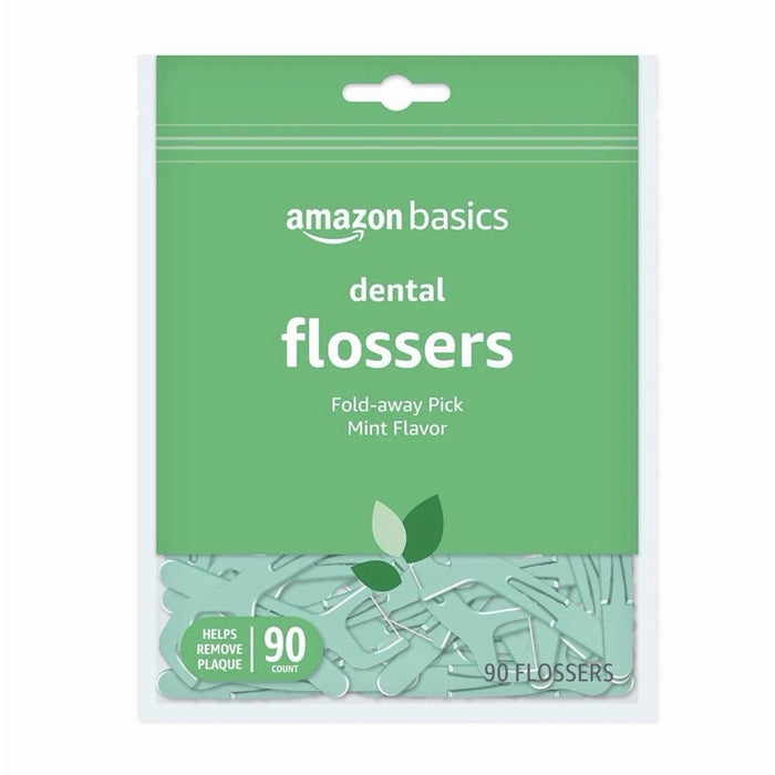 Amazon Basics Mint Dental Flossers, 90 Count (Pack of 6) by Price Is Right Miami