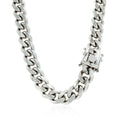 Sterling Silver Rhodium Plated Miami Cuban Chain 8.4mm by Bids.com