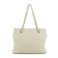 • Chanel Grey Lambskin Chevron Quilted Chain Shoulder Bag 16 Series #5860 by Bolt Boutique