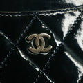 Chanel Quilted Patent Leaher Black Card Case #5869 by Bolt Boutique