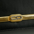 Christan Dior Black Leather Logo Chain Shoulder Bag #5872 by Bolt Boutique
