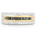 1.08 Carat Genuine Green Sapphire .925 Sterling Silver Ring by Bids.com