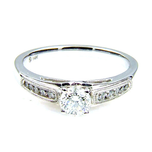.50ct Diamond Eng Only 14KT White Gold by Bids.com