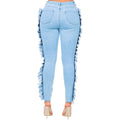 High Waist Sequin Fringed Patch Skinny Jeans by The House of Stylez