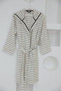 Cotton Black & White Bathrobe by NoaPure.com