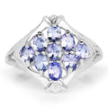 1.53 Carat Genuine Tanzanite .925 Sterling Silver Ring by Bids.com