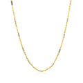 Bar Links Pendant Chain in 14k Two Tone Gold (1.4mm) by Bids.com