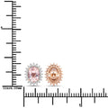1.61 Carat Genuine Morganite and White Diamond 14K Rose Gold Earrings by Bids.com