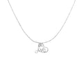 .925 Sterling Silver 1/6 Cttw Round Brilliant-Cut Diamond Accented Open Heart with Love 18" Pendant Necklace (H-I Color, I1-I2 Clarity) by Bids.com