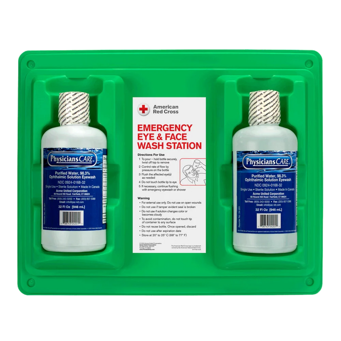 Emergency Eyewash Station with Dual 32 oz Bottles (DS) by Pasteur Pharmacy