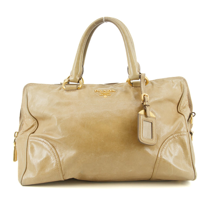 Prada Brown Leather Vintage Tote Bag #5913 by Bolt Boutique