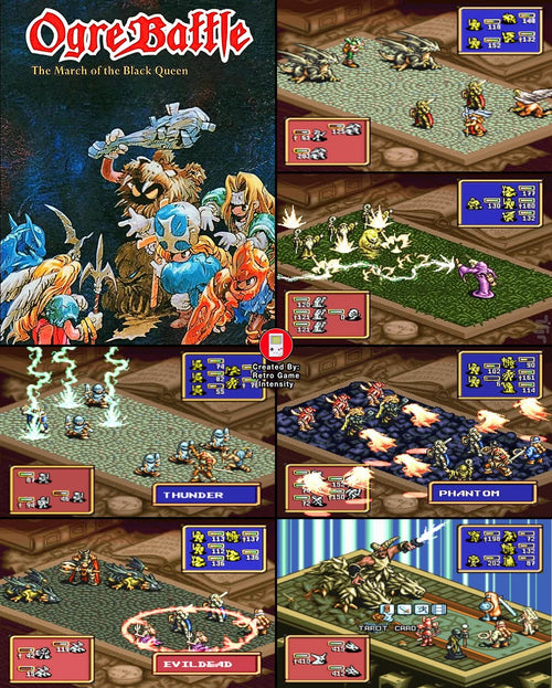 Ogre Battle SNES Video Game Cartridge Super Nintendo 1995 by VintageVideoGameStore