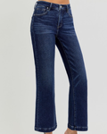 Tinsley Tummy Control High Rise Crop Wide Jeans by Boutique 23