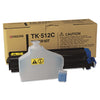 Kyocera TK512C Toner, 8,000 Page-Yield, Cyan