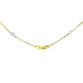 14k Two Tone Gold Anklet with Diamond Cut Heart Style Stations by Bids.com