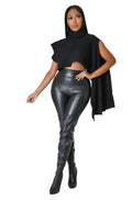 Turtleneck Cropped Cape Sweater by The House of Stylez