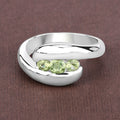 0.56 Carat Genuine Peridot .925 Sterling Silver Ring by Bids.com