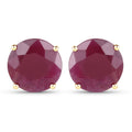 7.40 Carat Genuine Ruby 14K Yellow Gold Earrings by Bids.com