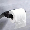2-Pack: No-Drill Self-Adhesive Toilet Paper Holder – Black & White by DailySale
