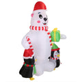 5.9Ft Christmas Inflatable Polar Bear and Penguin Blow Up Yard Outdoor Decoration with LED by DailySale