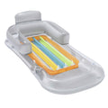59in Inflatable Pool Float Raft with Headrest Armrest Cupholder by DailySale