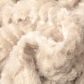 DaDalogy Bedding Champagne Ivory Faux Fur Throw Blanket - Dreamy Gold Geometric Embossed Sherpa Backside - Super Soft Warm Cozy Plush Fluffy by DaDalogy Bedding Collection