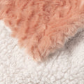 DaDa Bedding Coral Peach Rose Faux Fur Sherpa Throw Blanket by DaDalogy Bedding Collection