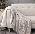 DaDalogy Lavender Grey Faux Fur Sherpa Throw Blanket by DaDalogy Bedding Collection