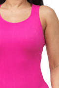 Seamless Solid Scoop Neck Basic Tank Bodysuit by The House of Stylez