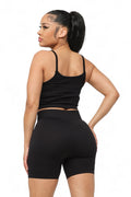 Seamless Basic Tank Top and Biker Shorts Set by The House of Stylez
