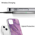 iPhone 13/14 Purple Marble Case - Stylish Protection | Inspire Series by Zerodamage Sahara Case LLC