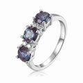 Alexandrite Three Stone Ring by Fine Color Jewels