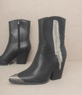 Kai Rhinestone Fringe Boots - Black by Boutique 23