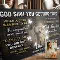 Personalized God Saw You Getting Tired Memorial Sign IV by Tailored Canvases