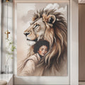 Lion And Girl Faith Wall Art by Tailored Canvases