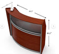 Linea Italia, Inc 70W Curved Reception Desk, Cherry by Vanessa Jane