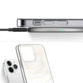 iPhone 15 Pro White Marble Case - Classic Design | Inspire Series by Zerodamage Sahara Case LLC
