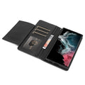 Folio Black Leather Wallet Case - Samsung Galaxy S22 Ultra by Zerodamage Sahara Case LLC