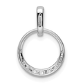 14k White Gold Lab Diamond Open Circle Pendant by Fine Color Jewels