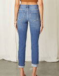 Cane Mid Rise Slim Straight Leg Jeans - Medium by Boutique 23