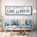Personalized Lake House Sign IV by Tailored Canvases
