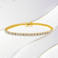 14K Yellow Gold Plated .925 Sterling Silver 3.0 Cttw Diamond Link Bracelet (K-L Color, I2-I3 Clarity) - 7.25" by Bids.com