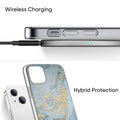 iPhone 13/14 Blue Marble Case - Elegant Protection | Inspire Series by Zerodamage Sahara Case LLC