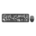 Wireless Keyboard and Mouse Combo - Full-Size Keyboard Black/Gray Keys by Zerodamage Sahara Case LLC