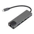 SaharaCase 5-in-1 USB-C Hub with Ethernet – Multiport Adapter with 4K HDMI, 100W PD Charging, and RJ45 – For MacBook & PC by Zerodamage Sahara Case LLC
