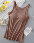 Round Neck Tank with Bra by Boutique 23
