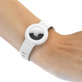 White Silicone WristBand - Apple AirTag by Zerodamage Sahara Case LLC