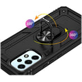 Black Military Kickstand Case with Belt Clip - Samsung Galaxy A53 5G by Zerodamage Sahara Case LLC